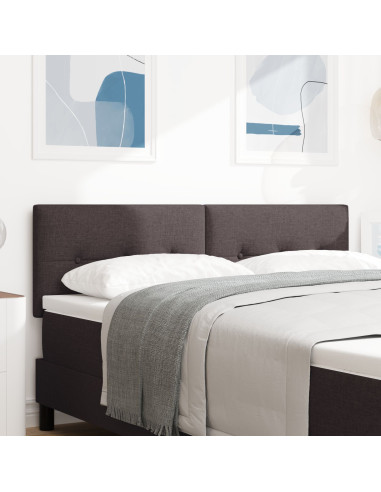 Testiera con testiera Marrone Scuro 144 cm Pelle Sintetica