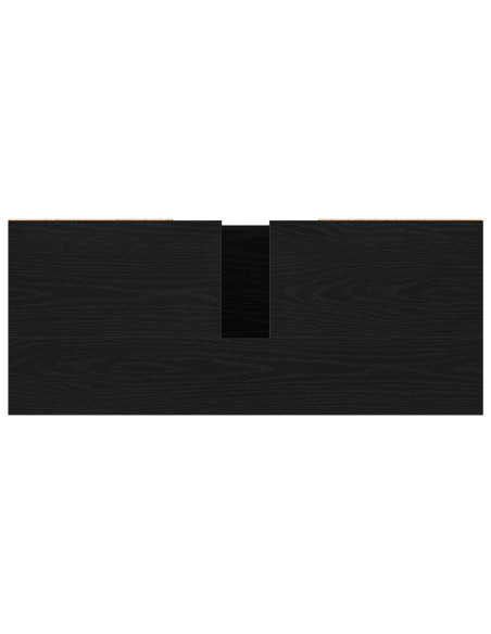 Armadio per Lavabo da Bagno Rovere Nero 80 x 33 x 60 cm