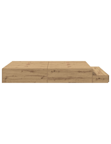 Struttura Letto con Contenitore  Marrone Legno ingegnerizzato