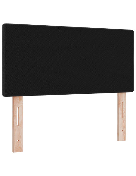 Testata LED  con bottoni imbottiti nera 90 cm in tessuto