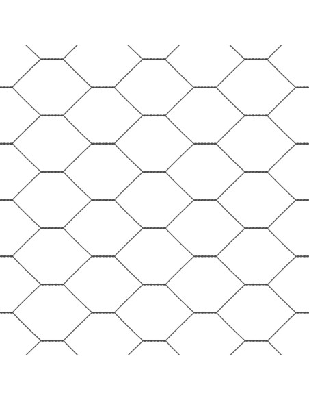 Recinzione Esagonale Grigio 1 x 10 m PVC