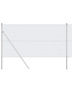 Palo della recinzione Argento 10 x 1,4 m (rete 16 x 16 mm)