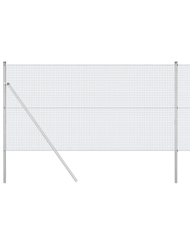 Palo della recinzione Argento 10 x 1,4 m (rete 16 x 16 mm)