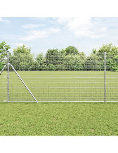 Palo della recinzione Argento 10 x 1,4 m (rete 16 x 16 mm)