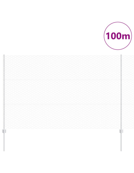 Recinzione con Posto Argento 1,5 x 100 m Acciaio