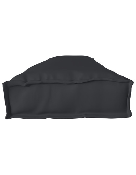 Cuscini per Pallet  Set di 2 Nero Poliestere 200 x 40 x 8 cm