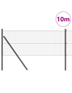 Palo della recinzione Grigio 10 x 0,8 m (rete da 25 x 25 mm)
