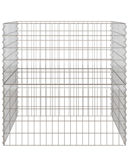 Compostatore da giardino  100x100x100 cm in acciaio zincato quadrato