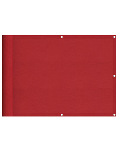 Paravento da Balcone Rosso 75x1000 cm 100% Poliestere Oxford