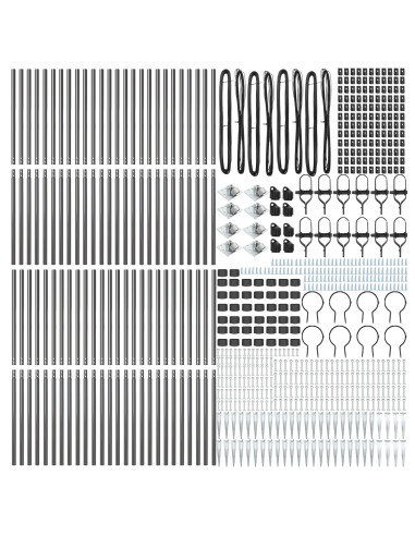 Palo della recinzione 52 pcs Grigio 3,2 x 3,2 x 185 cm