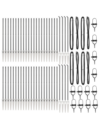 Palo della recinzione 52 pcs Grigio 3,2 x 3,2 x 185 cm