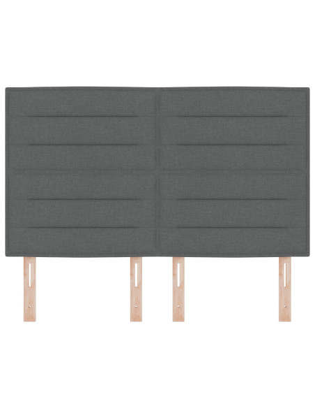 Testiera con testiera Grigio scuro 144 cm Pelle Sintetica