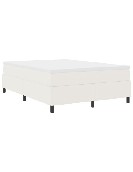 Letto a molle Box Cream 140x200 cm in Tessuto a Coste