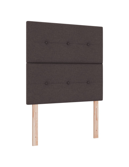Struttura Letto  con Materasso Marrone Scuro Tessuto 120 x 200 cm