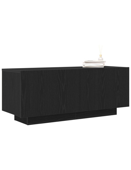 Mobile TV Rovere Nero 100 x 35 x 40 cm Legno multistrato