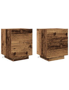 Armadio da Notte 2 pcs Legno vecchio 45 x 40 x 55 cm