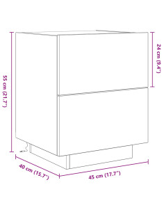 Armadio da Notte Rovere artigianale 45 x 40 x 55 cm