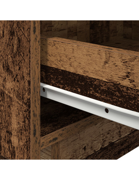 Comodino  con luci LED Legno Vecchio 45x40x55 cm