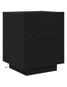 Armadio da Notte Rovere Nero 45 x 40 x 55 cm Legno multistrato 2