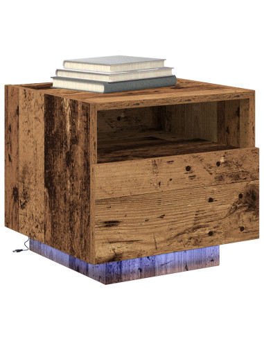 Armadio da Notte con cassetto Legno vecchio 40 x 39 x 37 cm