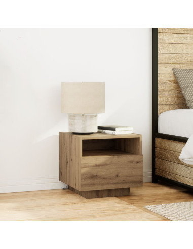 Armadio da Notte 2 pcs Rovere artigianale 40 x 39 x 37 cm
