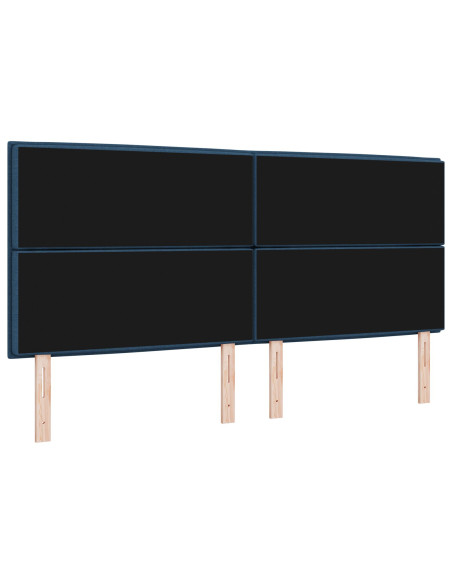 Testiera con testiera Blu 200 cm Pelle Sintetica