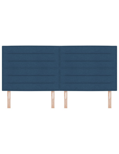 Testiera con testiera Blu 200 cm Pelle Sintetica