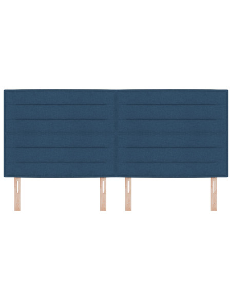 Testiera con testiera Blu 200 cm Pelle Sintetica