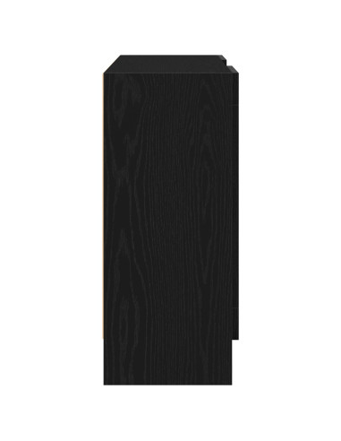 Credenza Rovere Nero 120 x 30,5 x 70 cm Legno multistrato
