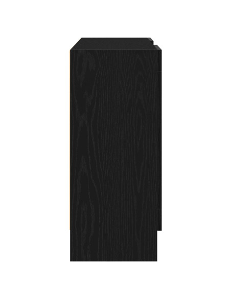 Credenza Rovere Nero 120 x 30,5 x 70 cm Legno multistrato