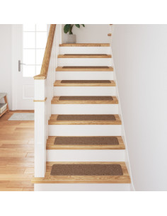 Tappetini Antiscivolo per Scale 15 pcs Giallo 75 x 20 cm PP