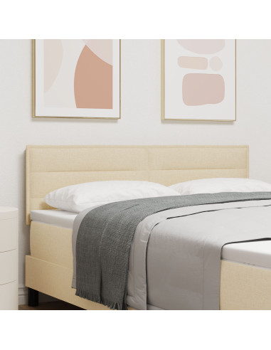 Testiera con testiera Crema 160 cm Pelle Sintetica