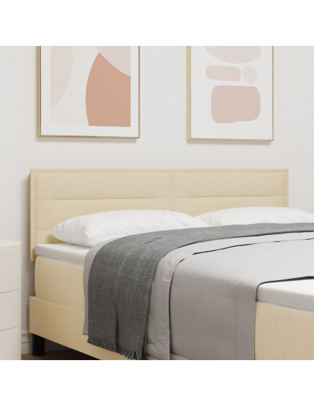 Testiera con testiera Crema 160 cm Pelle Sintetica