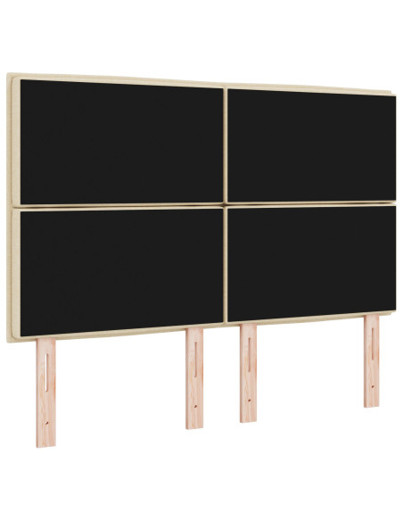 Testiera con testiera Crema 144 cm Pelle Sintetica