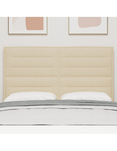 Testiera con testiera Crema 144 cm Pelle Sintetica