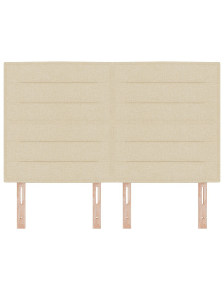 Testiera con testiera Crema 144 cm Pelle Sintetica