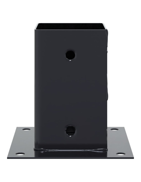Basi per Pali Quadrati 4 pz 91x91 mm Acciaio Verniciato Polvere