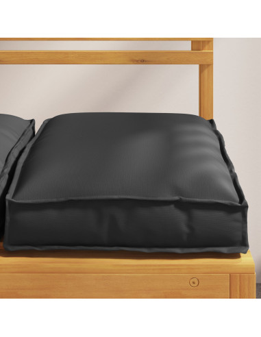 Cuscino 6 pcs Nero 40 x 40 x 8 cm Tessuto Oxford