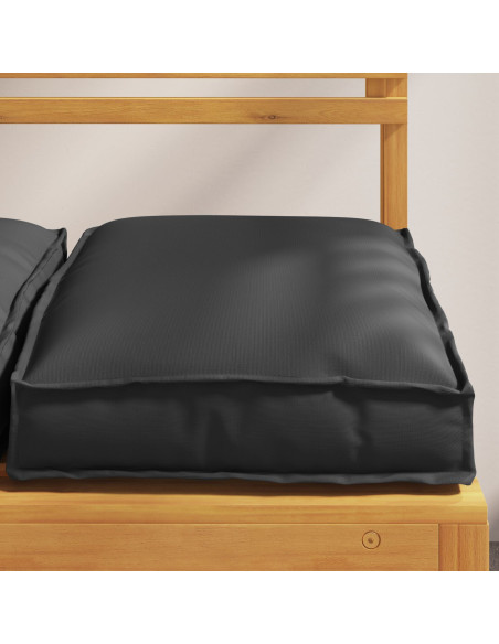 Cuscino 6 pcs Nero 40 x 40 x 8 cm Tessuto Oxford