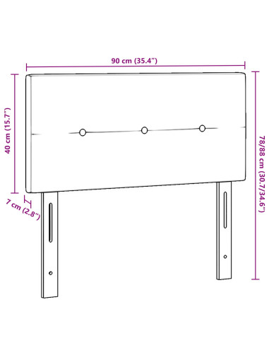 Testiera LED con luci a strisce a LED Verde 90 cm Poliestere
