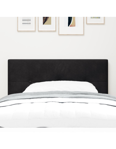 Testiera LED con luci a strisce a LED Nero 90 cm Poliestere