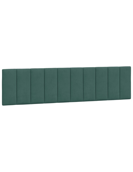 Letto con Materasso Verde Scuro 200x200 cm Velluto