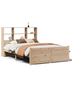 Letto Libreria senza Materasso 120x190 cm in Legno di Pino 2