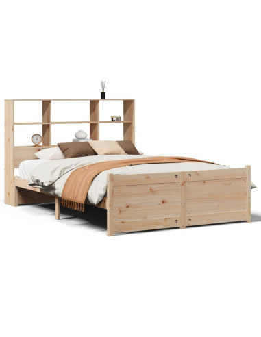 Letto Libreria senza Materasso 120x190 cm in Legno di Pino