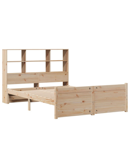 Letto Libreria senza Materasso 120x190 cm in Legno di Pino
