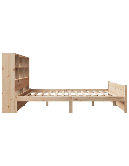 Letto Libreria senza Materasso 120x190 cm in Legno di Pino