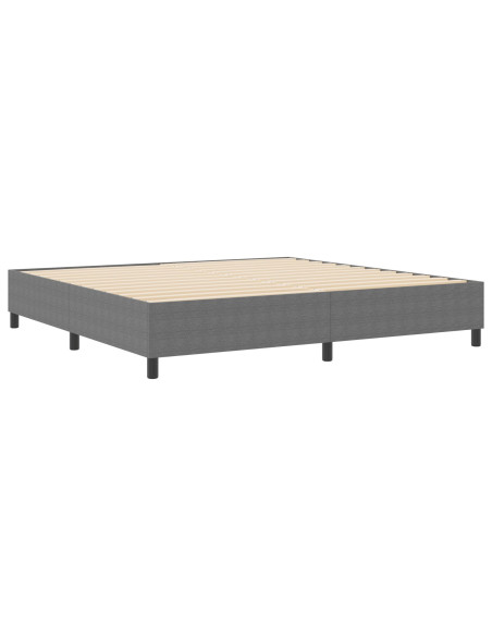 Letto Box Spring Grigio chiaro 200x200 cm Tessuto a coste