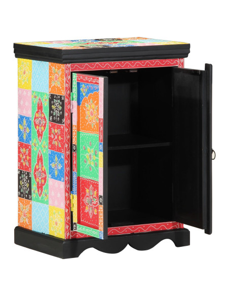 Tavolo Consolle Multicolore 50x30x75 cm in Legno Massello di Mango