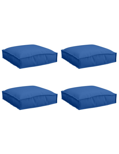 Cuscino 4 pcs Blu Reale 40 x 40 x 8 cm Tessuto Oxford