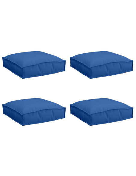 Cuscini da pallet  per seduta 4 pcs Blu reale 40x40x8 cm Tessuto Oxford